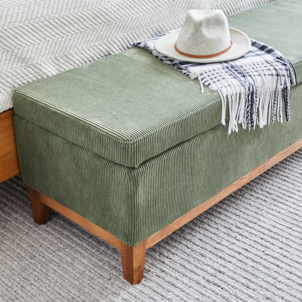 Albert Storage Ottoman 132x45x42cm Olive
