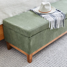 Load image into Gallery viewer, Albert Storage Ottoman 132x45x42cm Olive; ETA Early May
