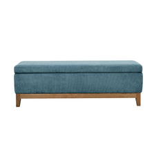 Load image into Gallery viewer, Albert Storage Ottoman 132x45x42cm Steel Blue; ETA Early May
