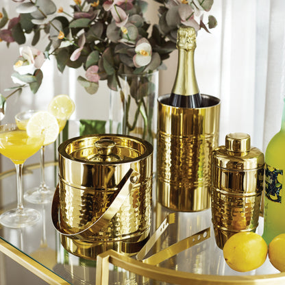 Alfie Wine Cooler 12x18cm Hammered Gold