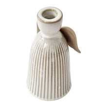 Load image into Gallery viewer, Anna Christmas Angel Candle Holder White &amp; Natural; ETA Early September
