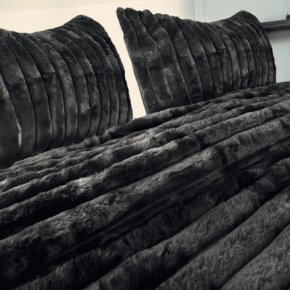 Arna 3 Pc Comforter Queen 240x240cm + 2 Pillow Cases 48x73cm Charcoal