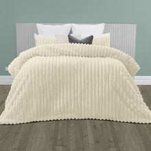 Load image into Gallery viewer, Arna 3 Pc Comforter Queen 240x240cm + 2 Pillow Cases 48x73cm Ivory; ETA Mid April
