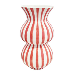 Arthur Stripe Vase 15x15x28cm Bubblegum