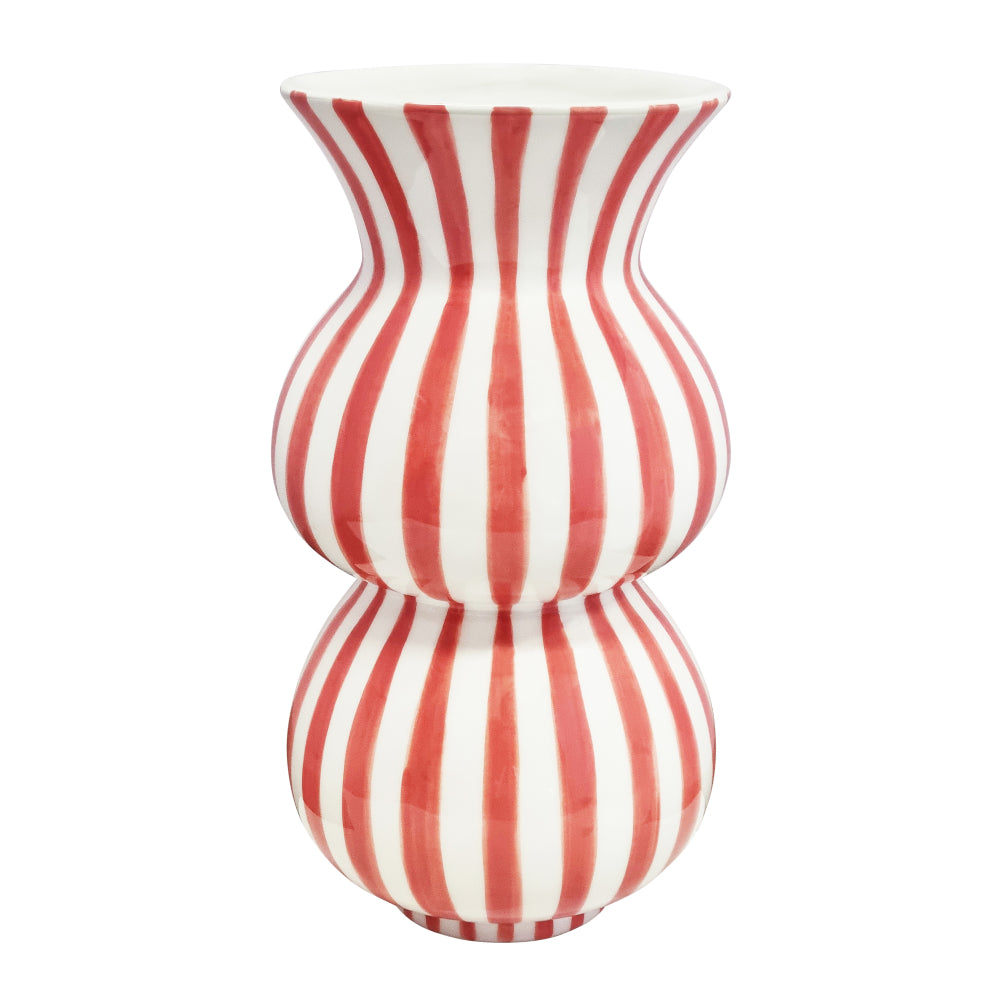 Arthur Stripe Vase 15x15x28cm Bubblegum