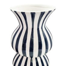 Load image into Gallery viewer, Arthur Stripe Vase 15x15x28cm Navy
