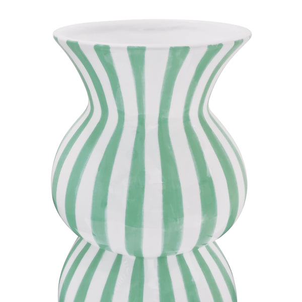 Arthur Stripe Vase 15x15x28cm Peppermint