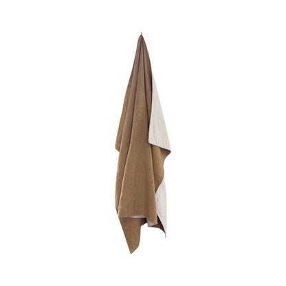 Atelier Blanket Throw 130x180cm Brown & White