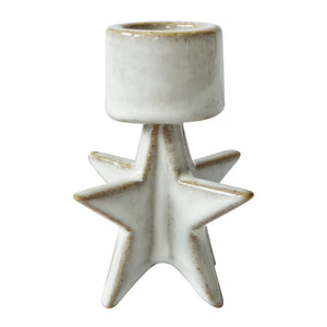 Avery Christmas Star Candle Holder White