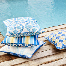 Load image into Gallery viewer, Bailey Outdoor Cushion 50x50cm Royal Blue Multi
