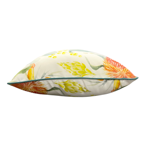 Banksia Outdoor Cushion 50x50x12cm Green & Orange Multi; ETA Early October