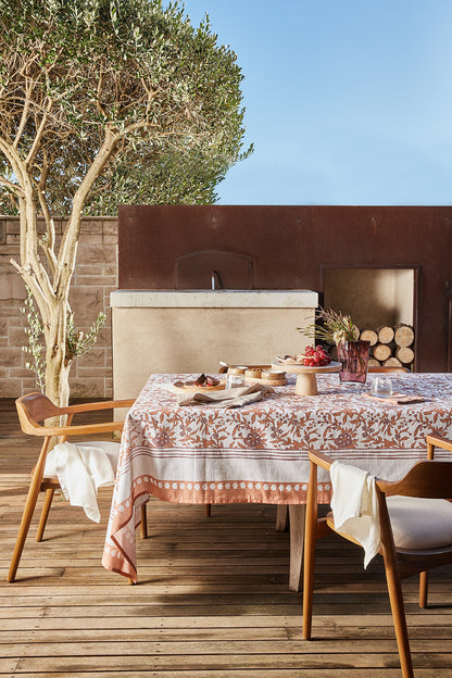 Basra Printed Tablecloth 150x270x0.5cm Ochre