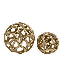 Load image into Gallery viewer, Bernice Decorative Ball Small 10cm Gold; ETA Mid April
