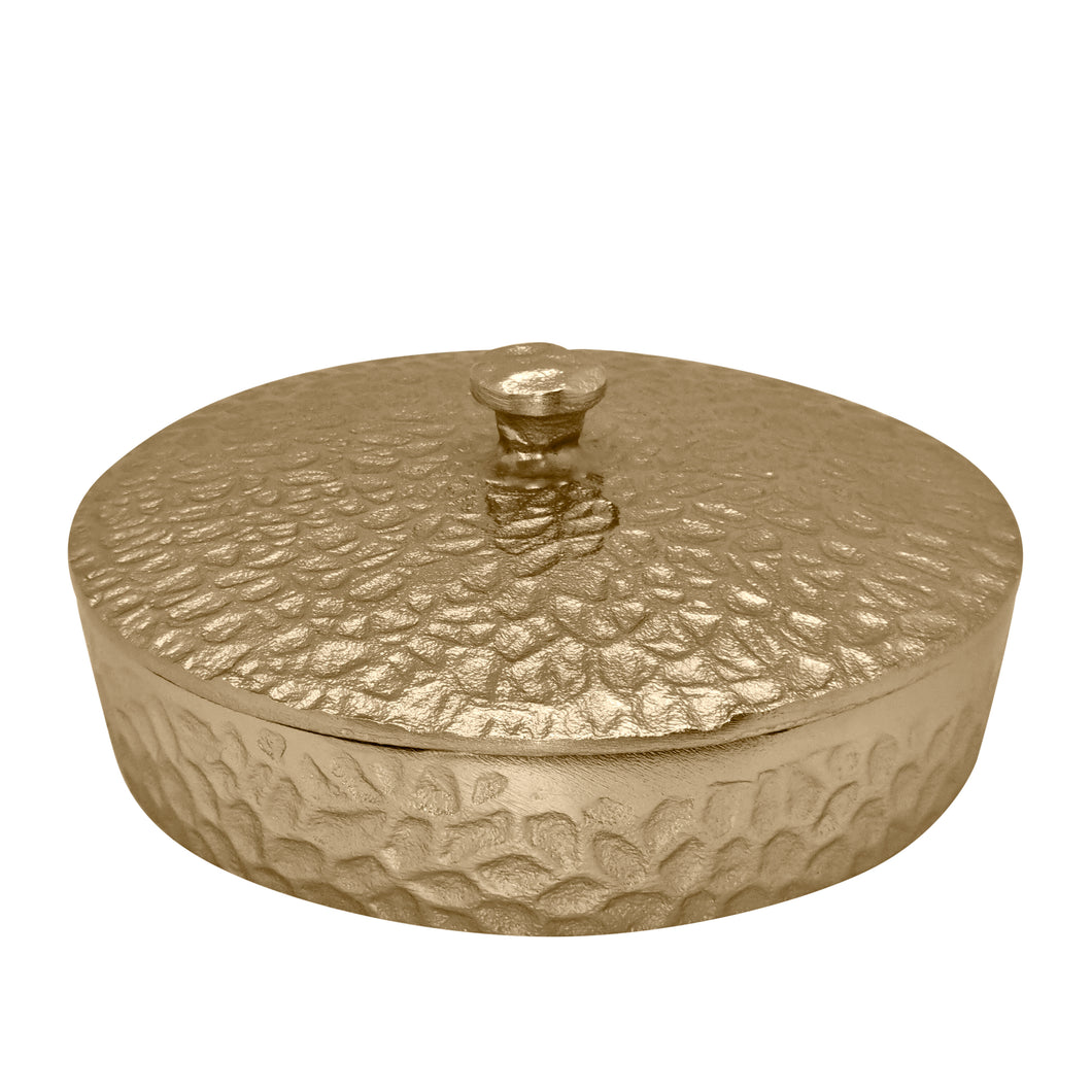 Bernice Round Box 20x20x9cm Gold; ETA Mid April