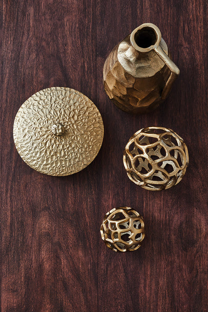 Bernice Round Box 20x20x9cm Gold