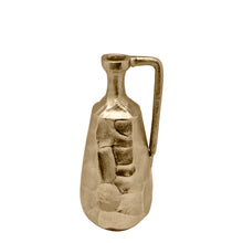 Load image into Gallery viewer, Bernice Hammered Vase Small 11.5x11.5x25cm Gold; ETA Mid April
