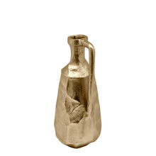 Load image into Gallery viewer, Bernice Hammered Vase Small 11.5x11.5x25cm Gold; ETA Mid April
