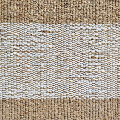 Blake Jute Placemat 4 pack 33x48cm White & Warm Taupe