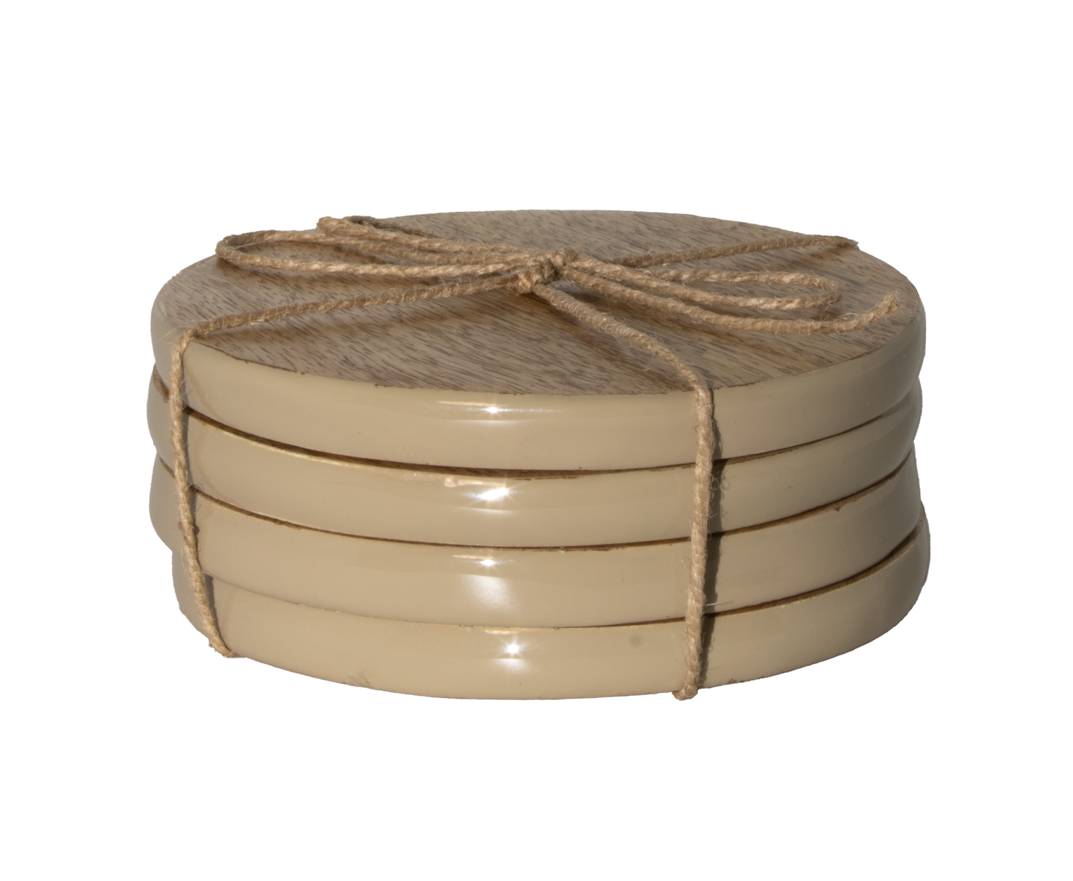 Corinne Coasters 4pk 10x10x1cm Light Taupe