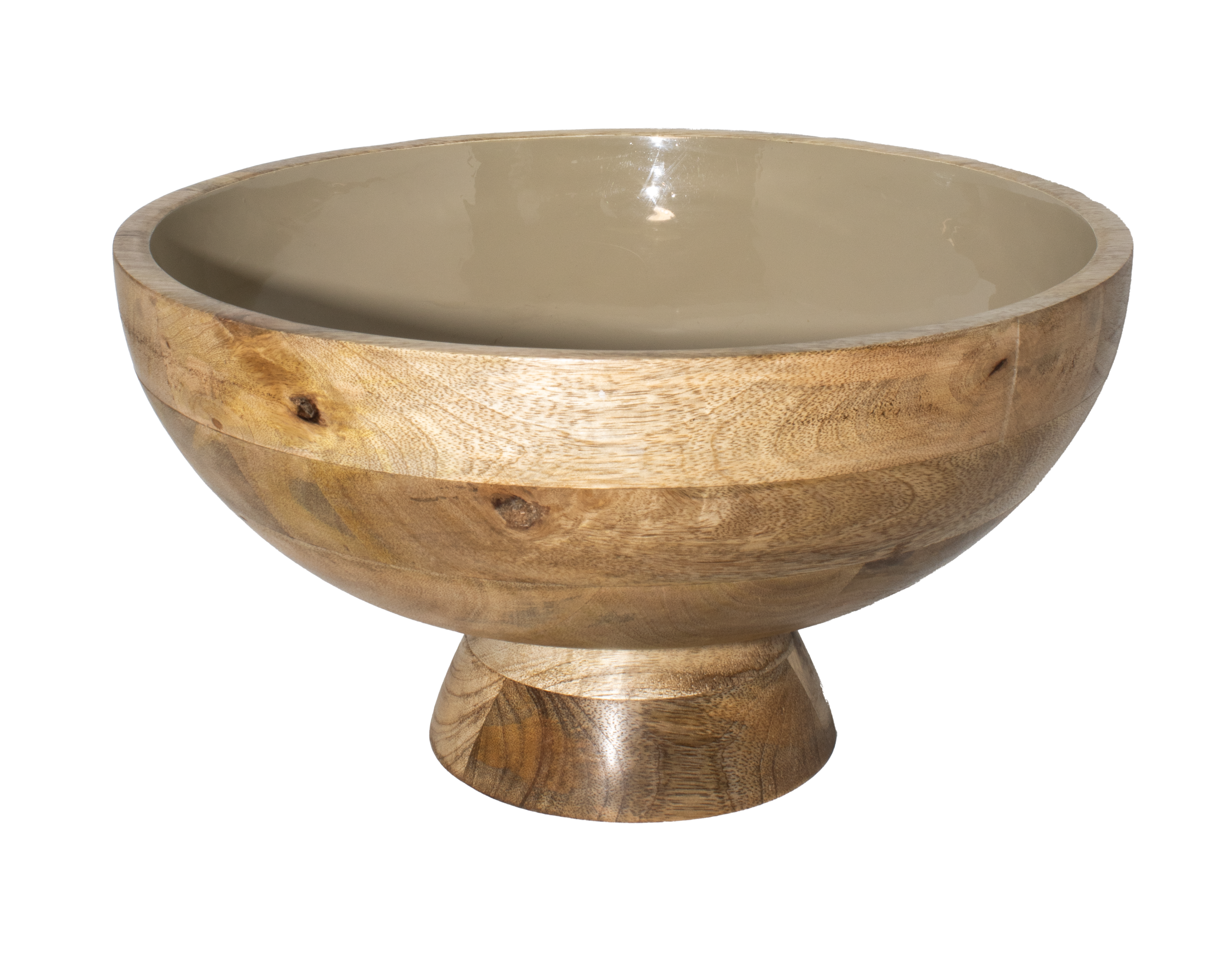 Corinne Pedestal Bowl 32x21cm Light Taupe