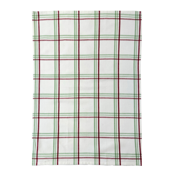 Candy Cane Tea Towel 2pk 50x70x1.5cm Mint & White Multi