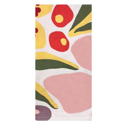 Charmie 2 Pack Tea Towels 50x70x0.2cm Floral Yellow Multi
