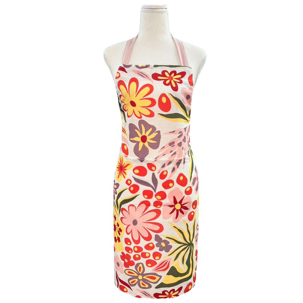 Charmie Floral Apron 83x68x0.2cm Pink Multi; ETA Early October