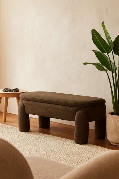 Tusk Storage Bench 114x52x47cm Coffee