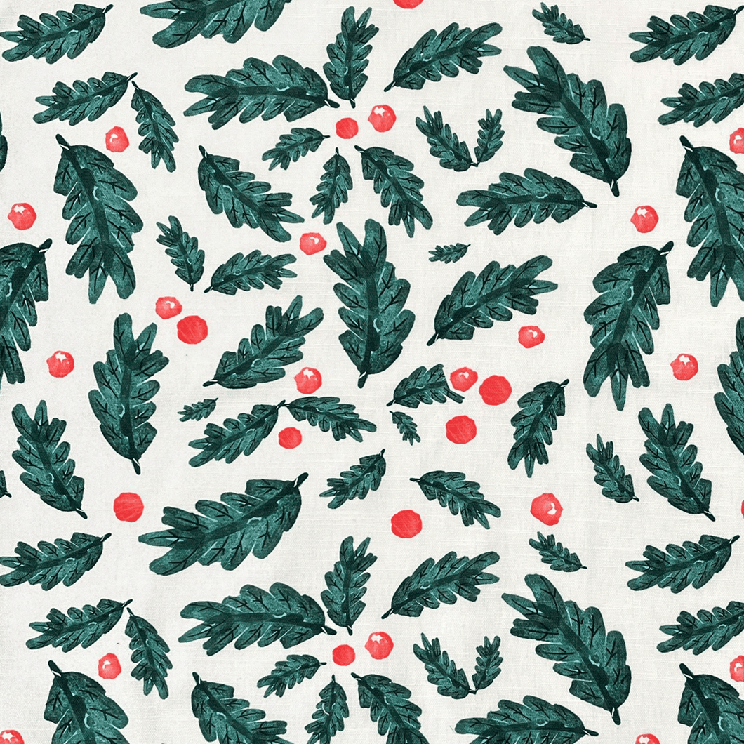 Christmas Foliage Apron 83x68cm Green Multi