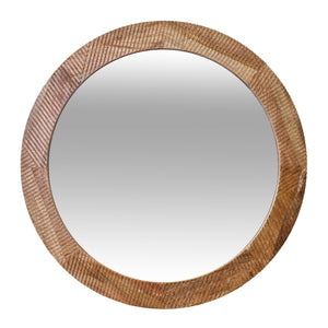 Claire Mirror Round 80cm Natural