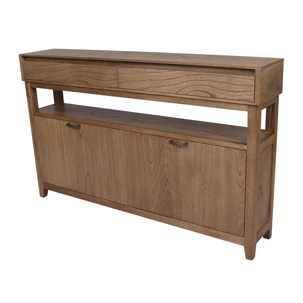 Clark Shoe Rack with Double Drawer Walnut – CDSI PTY LTD (trading as J ...