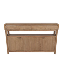 Load image into Gallery viewer, Clark Shoe Rack with Double Drawer Walnut; ETA Early July
