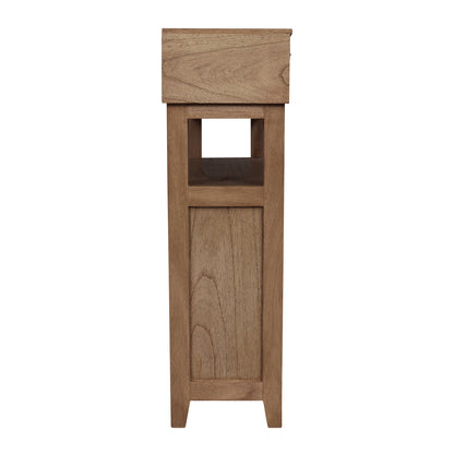 Clark Shoe Rack with Double Drawer Walnut