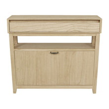 Load image into Gallery viewer, Clark Shoe Rack with Drawer Oak; ETA Mid May
