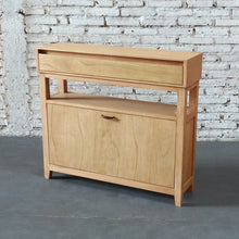 Load image into Gallery viewer, Clark Shoe Rack with Drawer Oak
