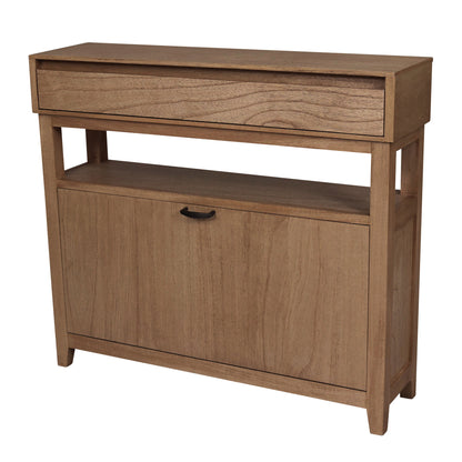 Clark Shoe Rack with Drawer Walnut