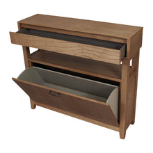 Load image into Gallery viewer, Clark Shoe Rack with Drawer Walnut; ETA Early July
