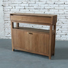 Load image into Gallery viewer, Clark Shoe Rack with Drawer Walnut; ETA Early July
