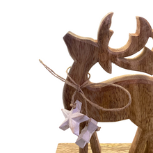 Load image into Gallery viewer, Comet Wooden Christmas Reindeer with Foil Small 16x8x22cm
