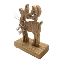 Load image into Gallery viewer, Comet Wooden Christmas Reindeer with Foil Small 15.5x7.5x21cm
