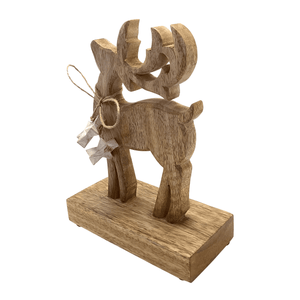 Comet Wooden Christmas Reindeer with Foil Small 15.5x7.5x21cm
