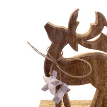 Load image into Gallery viewer, Comet Wooden Christmas Reindeer with Foil Small 15.5x7.5x21cm
