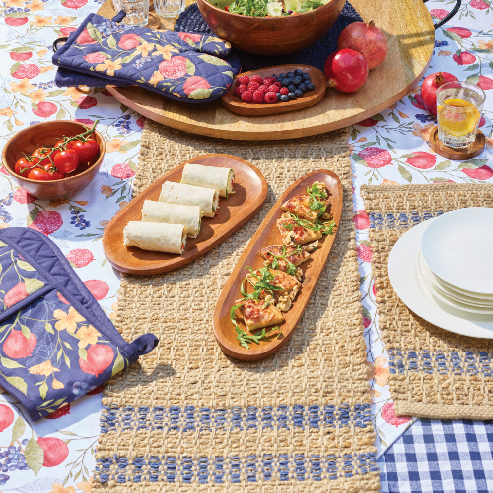 Conner Jute Placemat 4 pack 33x48cm Navy