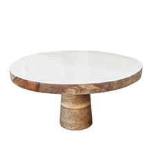 Load image into Gallery viewer, Corinne Cake Stand 30x12cm White &amp; Natural
