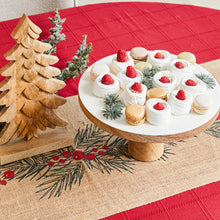 Load image into Gallery viewer, Corinne Cake Stand 30x12x30cm White &amp; Natural
