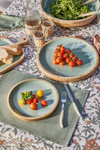 Load image into Gallery viewer, Corinne Circular Tray 35x35x3cm Green &amp; Natural
