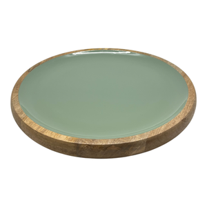 Corinne Circular Tray 35x35x3cm Green & Natural; ETA Early October