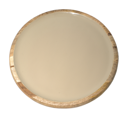 Corinne Circular Tray 35x3cm Light Taupe