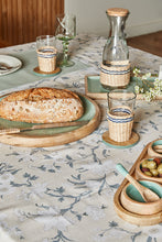 Load image into Gallery viewer, Corinne Coasters 4pk 10x10x1cm Green &amp; Natural; ETA Early October
