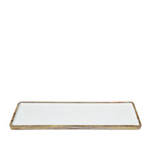 Load image into Gallery viewer, Corinne Rectangle Tray Large 60x18x2.5cm White &amp; Natural; ETA Early January
